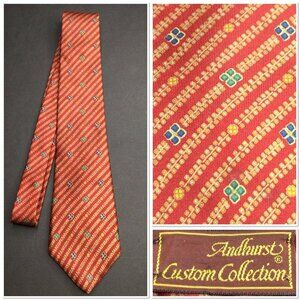 Vintage Andhurst Custom Collection Men's Printed Necktie Tie Multicolor Classic